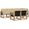 vidaXL Ensemble de canap&eacute;s d'ext&eacute;rieur 7 pc Blanc et Beige