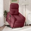 vidaXL Fauteuil inclinable de massage &eacute;lectrique Rouge bordeaux Tissu