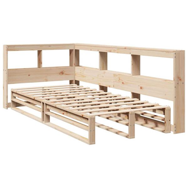 vidaXL Lit biblioth&egrave;que sans matelas 100x200 cm bois massif de pin