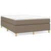 vidaXL Cadre de lit &agrave; lattes taupe 140x190 cm tissu