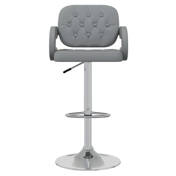 vidaXL Tabouret de bar Gris Similicuir