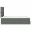 vidaXL Cadre de lit ottoman avec matelas gris fonc&eacute; 120x190 cm tissu