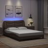 vidaXL Cadre de lit avec LED sans matelas Hvar marron 120x200 cm