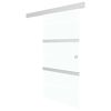 vidaXL Porte coulissante but&eacute;es souples Verre ESG aluminium 76x205 cm