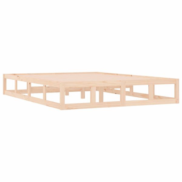 vidaXL Cadre de lit sans matelas 140x200 cm bois massif