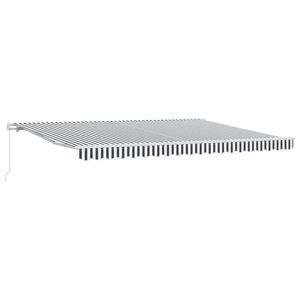 vidaXL Auvent manuel r&eacute;tractable anthracite et blanc 450x300 cm
