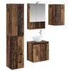 vidaXL Ensemble d'armoire de salle de bain 5 pcs Bois ancien