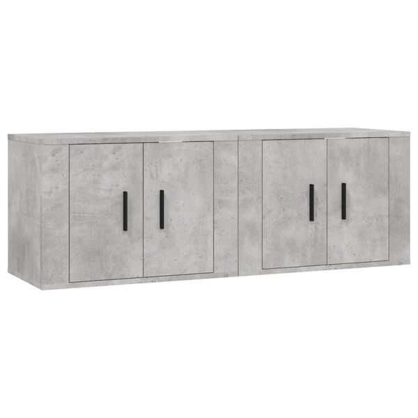 vidaXL Meubles TV muraux 2 pcs gris b&eacute;ton 57x34,5x40 cm