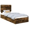 vidaXL Lit de Rangement Ch&ecirc;ne fum&eacute; 90 x 200 cm Bois d'ing&eacute;nierie