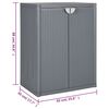 vidaXL Armoire de rangement de jardin gris 65x45x88 cm PP rotin