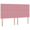 vidaXL Lit de Rangement avec matelas Rose 200 x 200 cm Velours