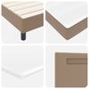 vidaXL Lit &agrave; ressorts avec matelas Cappuccino 140 x 190 cm Simili cuir
