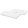 vidaXL Matelas en mousse blanc 200x220 cm 7 zones duret&eacute; 20 ILD
