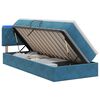 vidaXL Lit de rangement LED avec matelas Bleu fonc&eacute; 90 x 190 cm