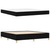vidaXL Cadre de lit avec matelas Noir 180 x 200 cm tissu