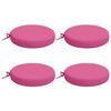 vidaXL Coussins de si&egrave;ge SOEST 4 pc 100 % polyester Rose &Oslash; 35 x 7 cm