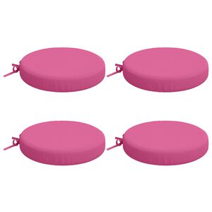 vidaXL Coussins de si&egrave;ge SOEST 4 pc 100 % polyester Rose &Oslash; 35 x 7 cm