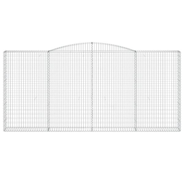 vidaXL Panier de gabions arqu&eacute; 400x30x180/200 cm Fer galvanis&eacute;