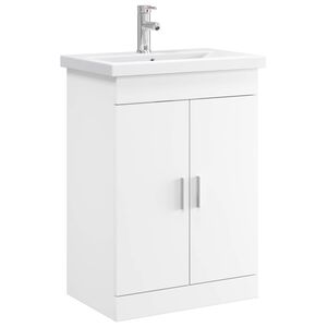 vidaXL Ensemble de mobilier de salle de bain Blanc 61 x 40 x 84,5 cm