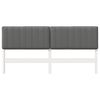 vidaXL T&ecirc;te de lit capitonn&eacute;e Blanc et gris clair 180 cm Pin massif