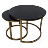 HSM Collection Ensemble de tables basses 2 pcs Finnley Rond