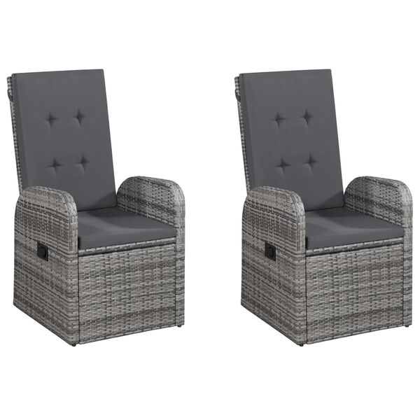 vidaXL Ensemble &agrave; manger de jardin avec coussins 5 pcs r&eacute;sine tress&eacute;e