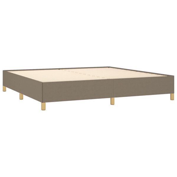 vidaXL Cadre de lit sans matelas taupe 200x200 cm tissu