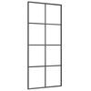 vidaXL Porte coulissante noir 90x205 cm verre ESG et aluminium