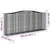 vidaXL Paniers &agrave; gabions arqu&eacute;s 25 pcs 400x50x160/180 cm fer galvanis&eacute;