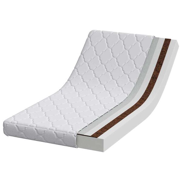 vidaXL Matelas Blanc 60 x 120 cm Tissu jacquard