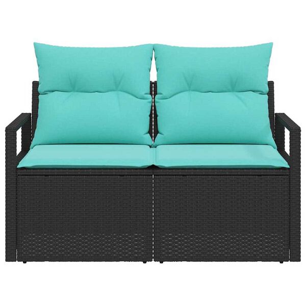 vidaXL Canap&eacute; de jardin avec coussin 120 x 62 x 69 cm polyrotin