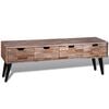 vidaXL Table console TV avec 4 tiroirs Bois de teck recycl&eacute;