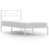 vidaXL Cadre de lit métal sans matelas avec tête de lit blanc 90x200cm
