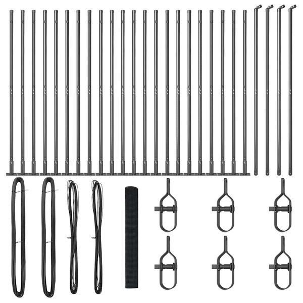 vidaXL Poteau de cl&ocirc;ture. Gris 50 x 1,2 m (maille de 19 x 19 mm)