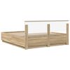 vidaXL Cadre de lit Ch&ecirc;ne Sonoma 200 x 200 cm Bois d'ing&eacute;nierie