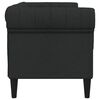 vidaXL Canapé Chesterfield 2 places noir tissu