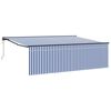 vidaXL Auvent r&eacute;tractable Bleu et Blanc 400 &times; 300 cm