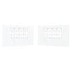 vidaXL Mur de tente de f&ecirc;te 2 pc 400 x 195 cm Blanc PE et acier
