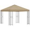 vidaXL Pavillon 3 x 3 m Beige Polyester et Acier 190 gsm