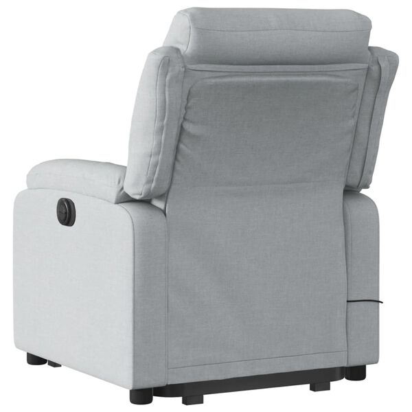 vidaXL Fauteuil de massage inclinable Gris clair Tissu