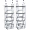 vidaXL Organisateur de garde-robe suspendu avec 7 &eacute;tag&egrave;res 2 pcs
