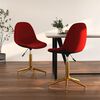 vidaXL Chaises pivotantes &agrave; manger lot de 2 Rouge bordeaux Velours