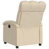 vidaXL Fauteuil inclinable &eacute;lectrique Cr&egrave;me Tissu