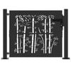 vidaXL Porte de Jardin 110 x 105 cm Noir Verrouillable