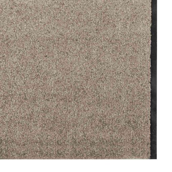 vidaXL Tapis d'entr&eacute;e Autre Beige et Noir 120 x 350 cm