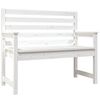 vidaXL Banc de jardin blanc 109x48x91,5 cm bois massif de pin