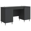 vidaXL Bureau avec &eacute;tag&egrave;re Noir 142,5 x 50 x 75 cm Bois d'ing&eacute;nierie