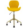vidaXL Chaises &agrave; manger pivotantes lot de 2 jaune moutarde velours