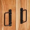 vidaXL Buffet avec portes Marron Bois d'acacia massif et métal