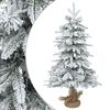 vidaXL Mini sapin de No&euml;l enneig&eacute; 45 cm PVC et PE Vert et blanc